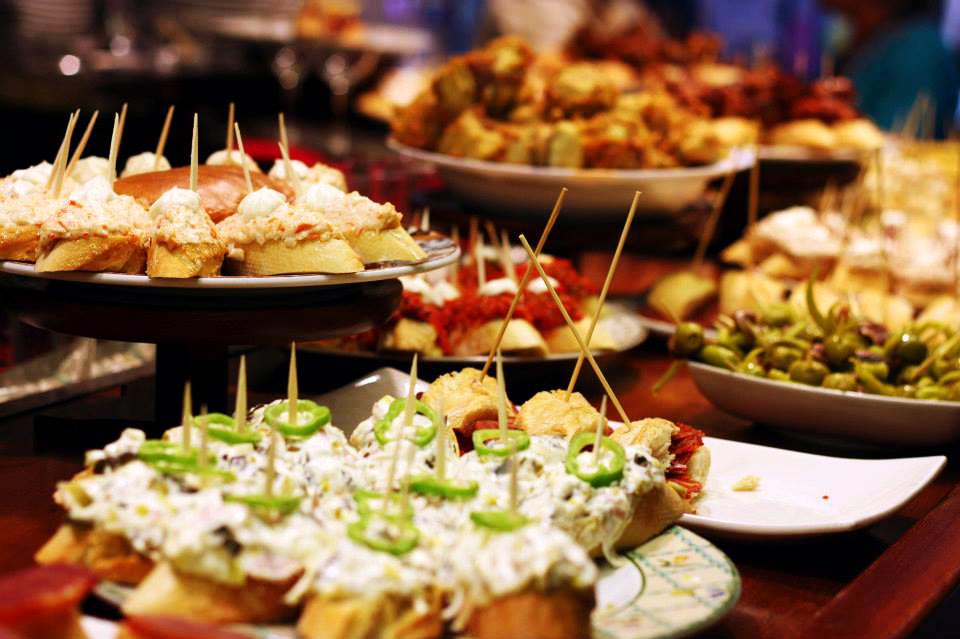 Pintxos (pinchos, tapas) in the Basque country, Spanish cuisine