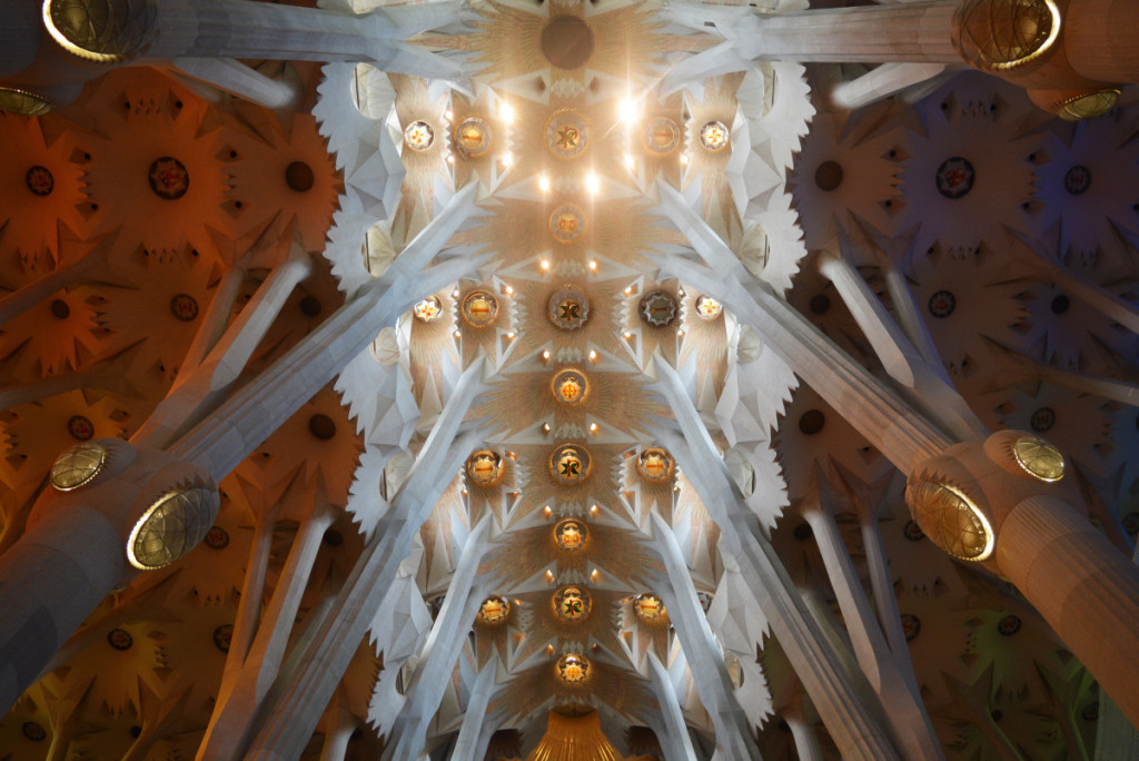 The ceiling of the Basilica of the Holy Family.