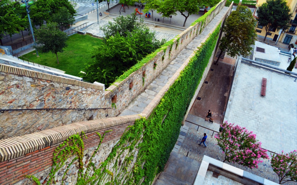 The castle wall, Girona
