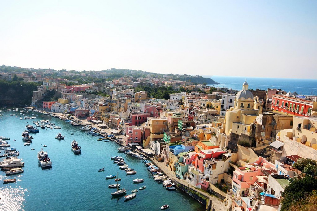 Italian islands - Capri, Ischia and Procida, Colourful houses in Procida